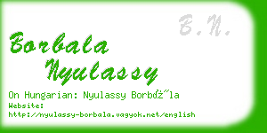 borbala nyulassy business card